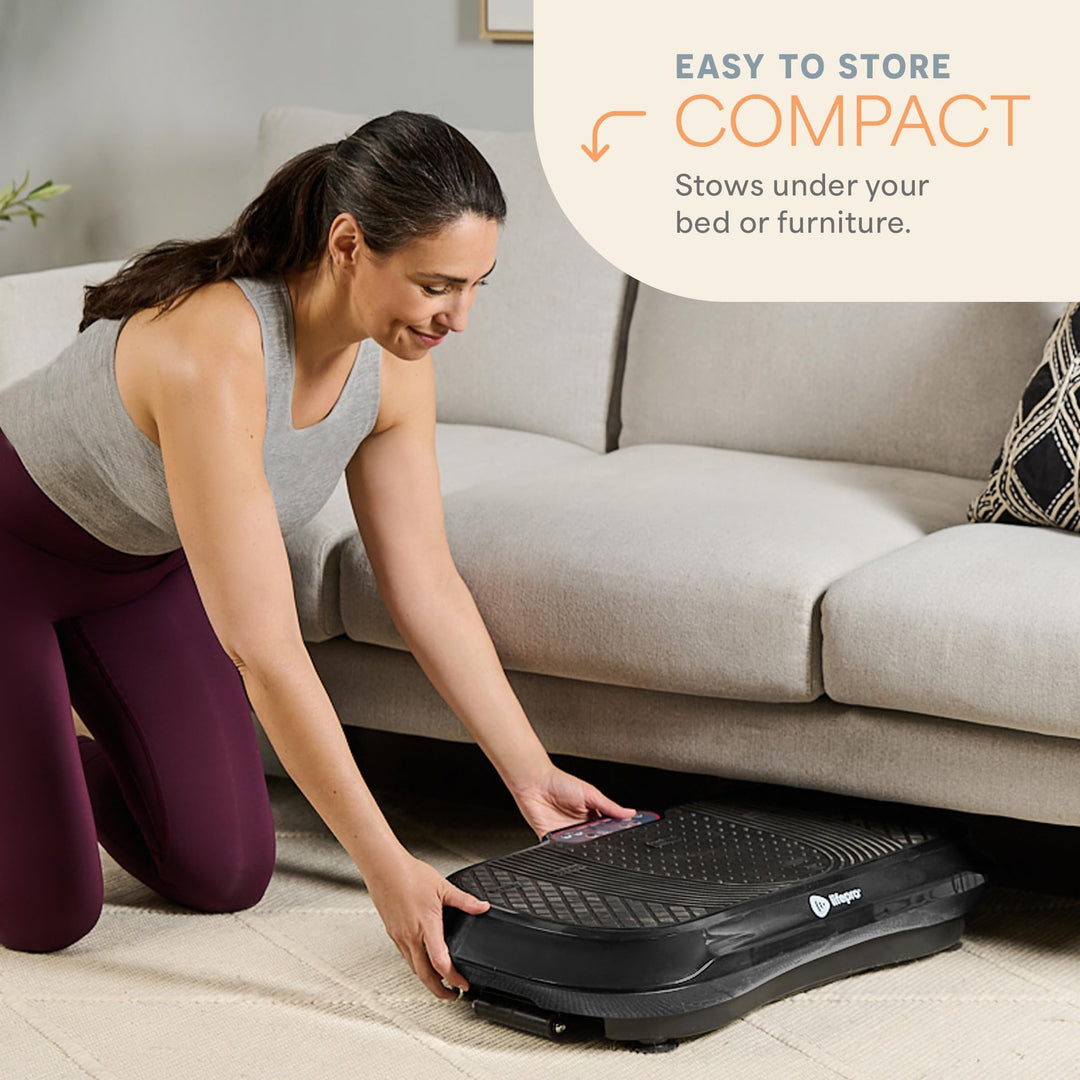 Lifepro Waver Vibration Plate Exercise Machine – High-Intensity Vibration Plate for Lymphatic Drainage – Full-Body Workout Vibrating Platform with Loop Bands – Fitness Equipment for Strength & Toning Retail $199.99
