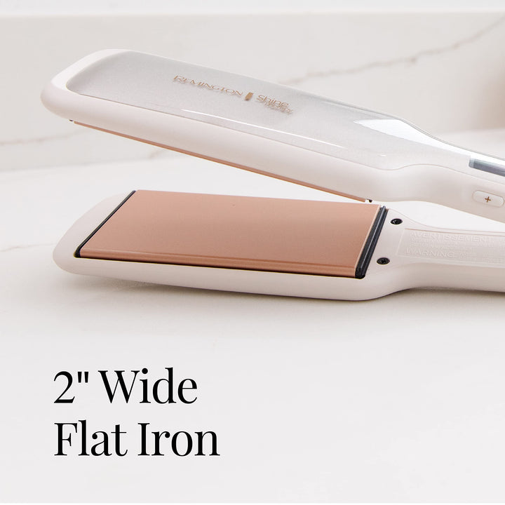 Remington Shine Therapy 2 inch Hair Straightener, Flat Iron Infused with Argan Oil & Keratin, Professional Ceramic Flat Iron for Less Frizz, Shiny & Smooth Hot Styling Tools