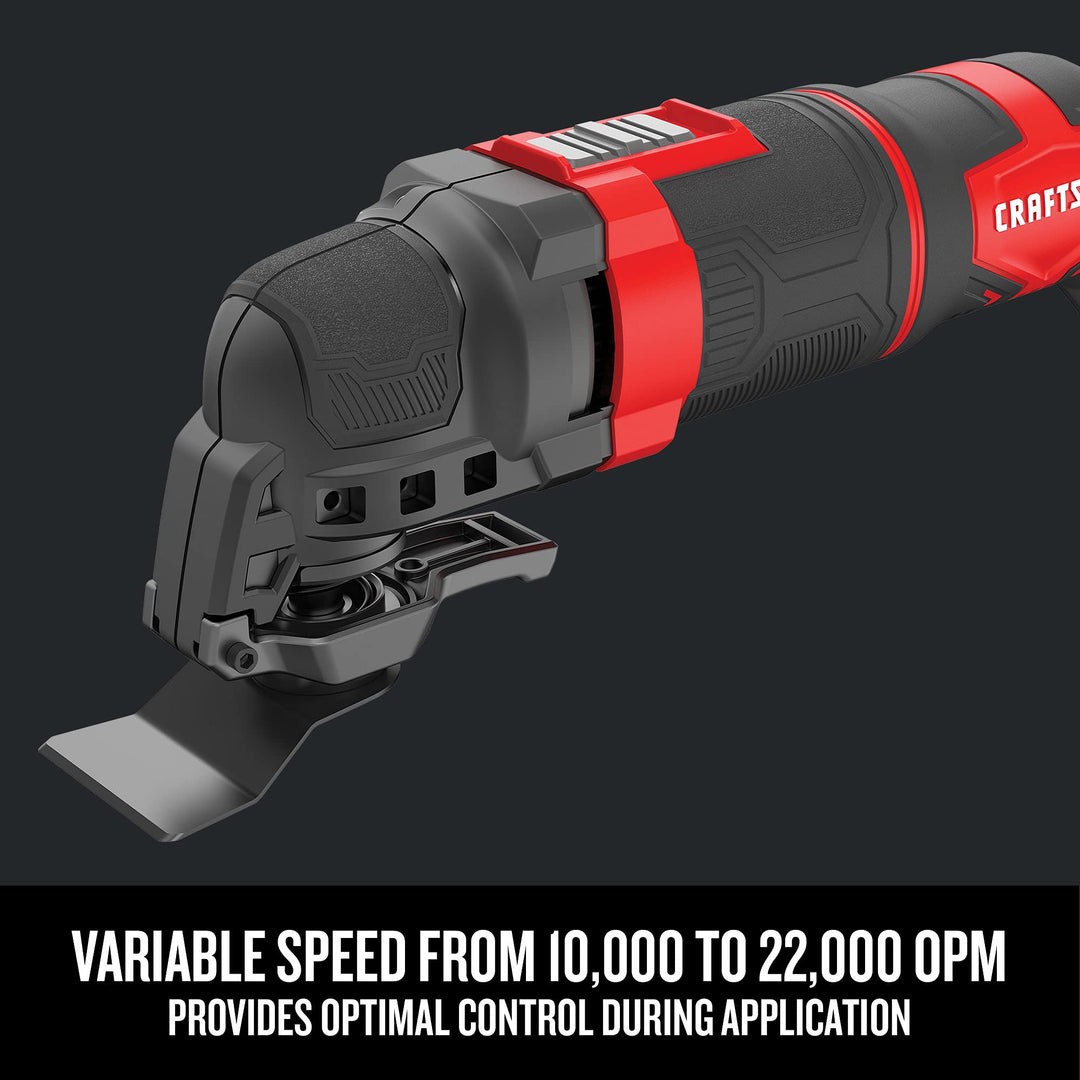CRAFTSMAN Oscillating Tool, 3-Amp, Includes Universal Tool-free Accessory System, Blades, Sandpaper and Tool Bag, Corded (CMEW401) Retail $119.00