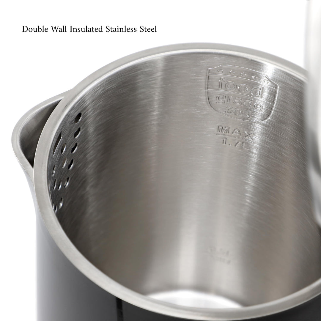 MegaChef 1.7 Quart Double Wall Insulated Stainless Steel Electric Watter Boiler/Tea Kettle Retail $39.99