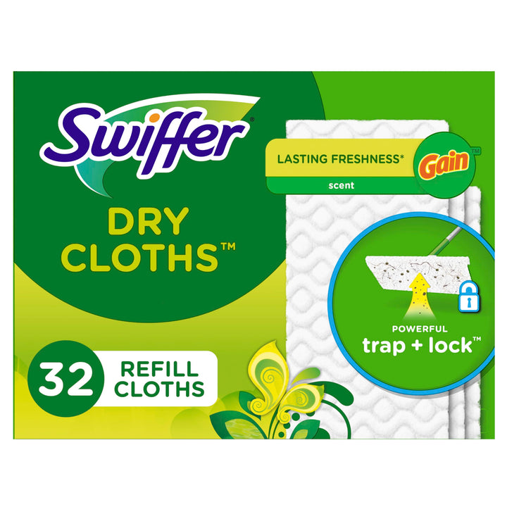 Swiffer Sweeper Dry Sweeping Cloth Refills, Gain Original, 32 Count