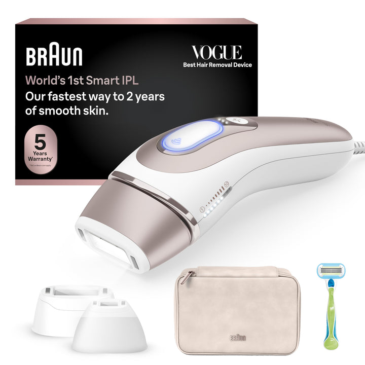Braun Smart IPL, Skin i·Expert Pro 7: at Home Laser Hair Removal, Permanent Visible Hair Reduction, Vanity Case, Venus Razor, 3 Smart Heads, IPL7243 Retail $499.99