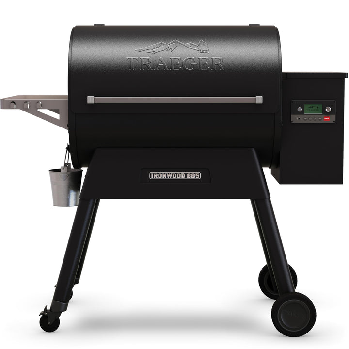 Traeger Ironwood 885 Wood Pellet Grill and Smoker, WiFi Pellet Smoker Grill with Super Smoke Mode, D2 Controller, Large 885 sq. in. Cooking Area, Outdoor BBQ Electric Pellet Smoker, TFB89BLFC