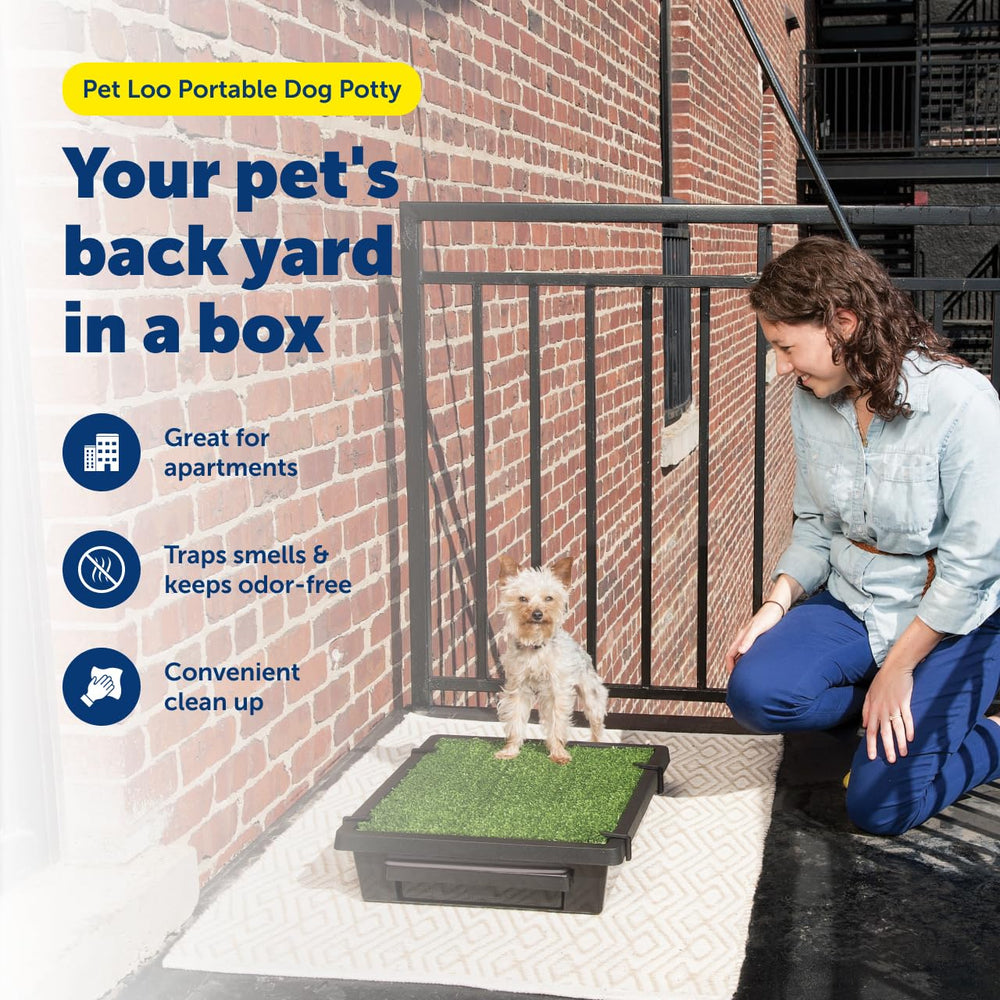 PetSafe Pet Loo Portable Dog Potty - Pet Toilet Alternative for Puppy Pads - Small - Perfect for House Training - Easy-to-Clean Grass Mat Retail $89.99