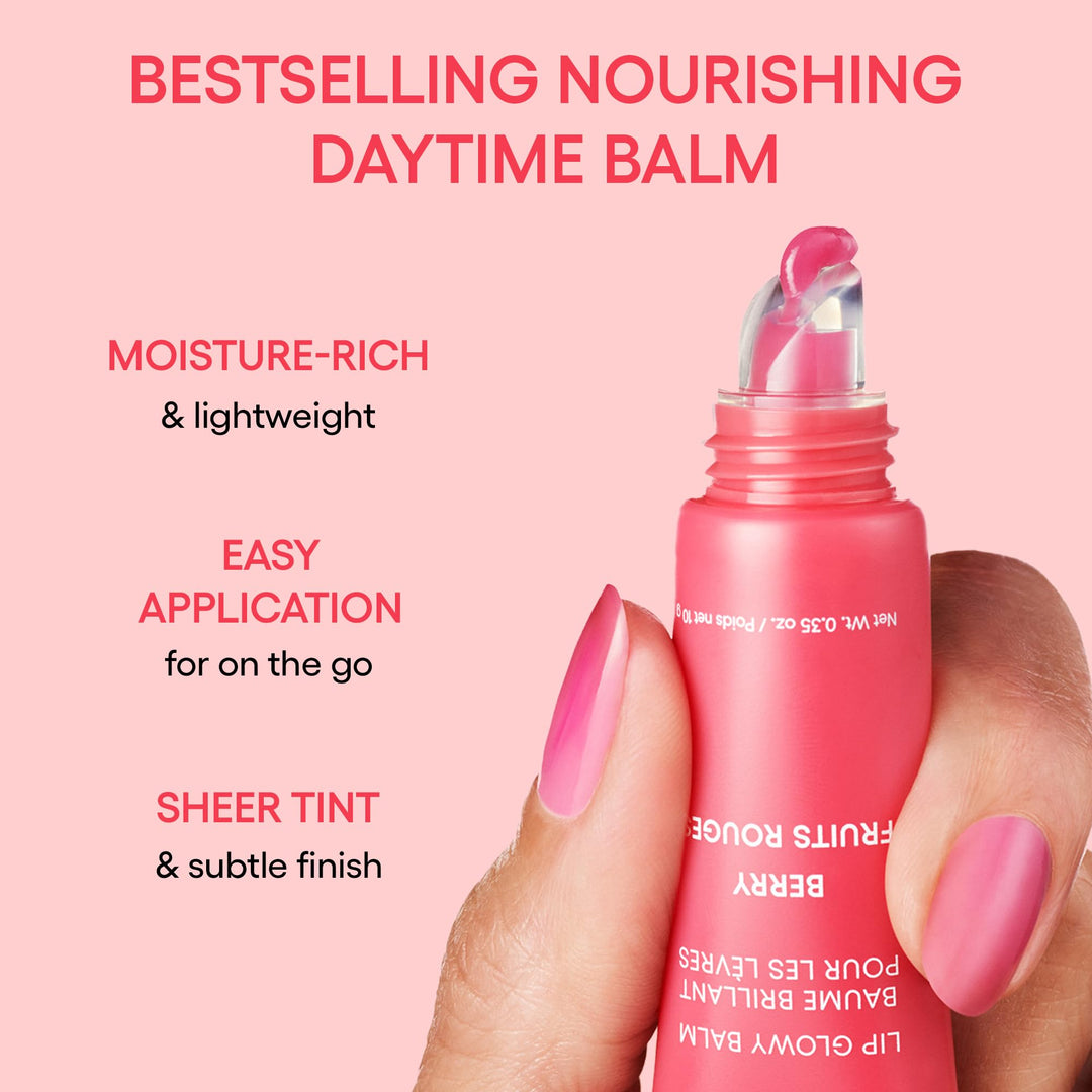LANEIGE Lip Glowy Balm, Blueberry: Sheer Tinted Lip Moisturizer with Shea Butter, for Hydrating Shine & Soft Lips
