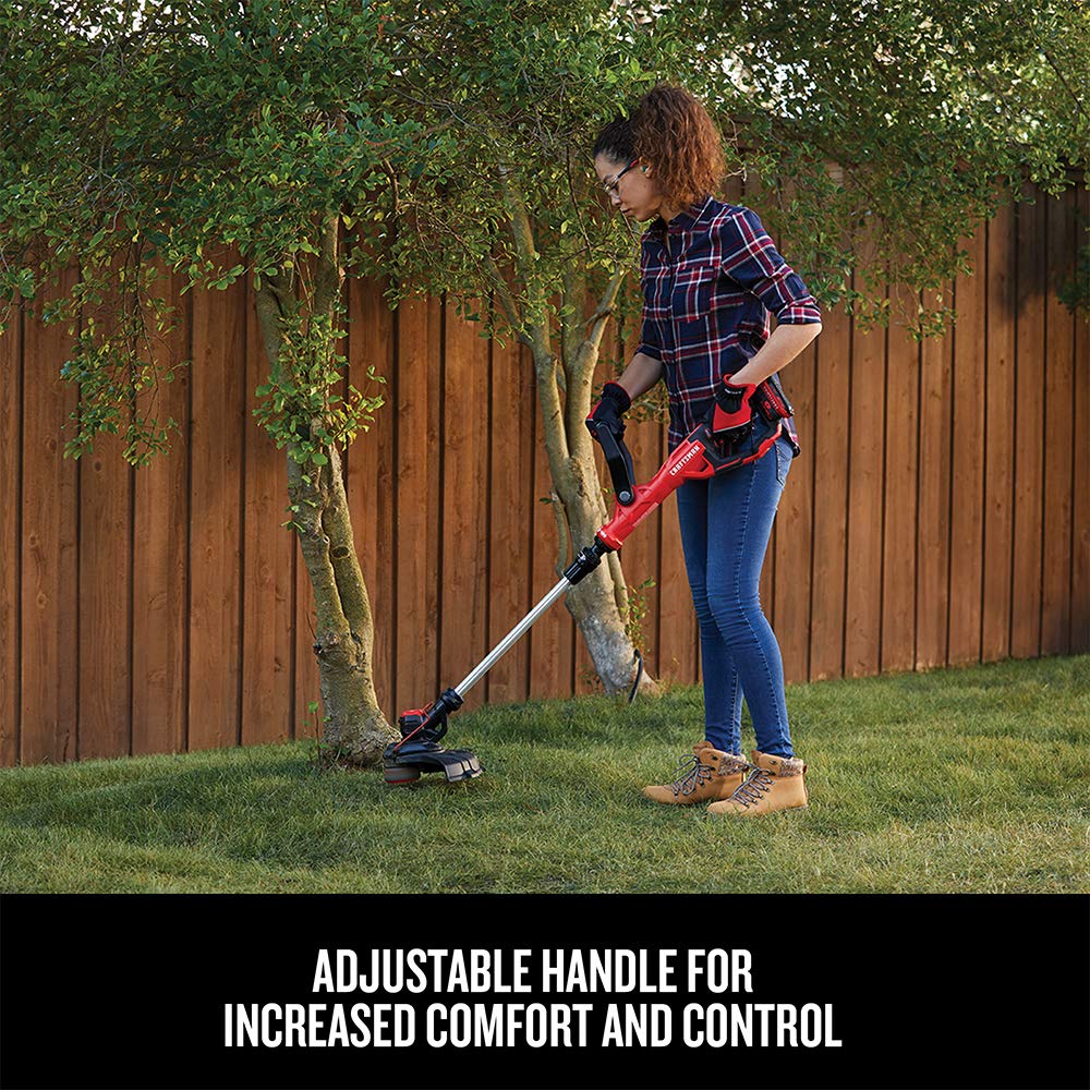 CRAFTSMAN V20 Weed Wacker Cordless String Trimmer and Edger, Weed Eater Includes 2.0 Ah Battery and Charger, Lightweight, Extended Runtime, 2 Speed (CMCST900D1) Retail $119.00