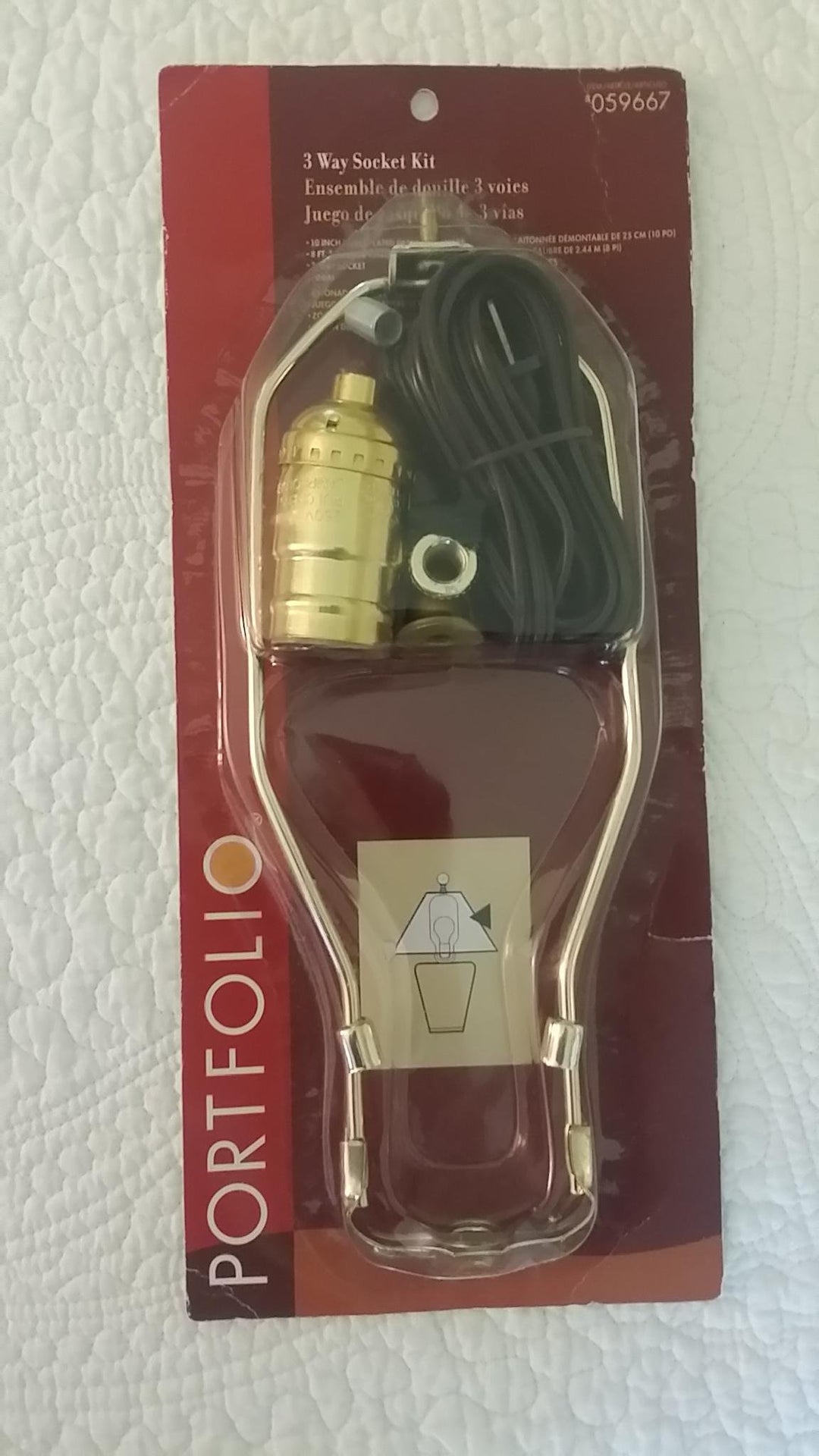 Portfolio 3-Way 250-Watt Brass Lamp Socket