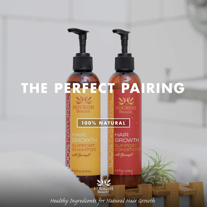 Nourish Beaute Hair Growth Conditioner - All Natural with DHT Blockers, Biotin, Botanicals - All Hair Types, Hair Regrowth & Thickening, Hair Loss Treatment for Men & Women, No Minoxidil or Drugs