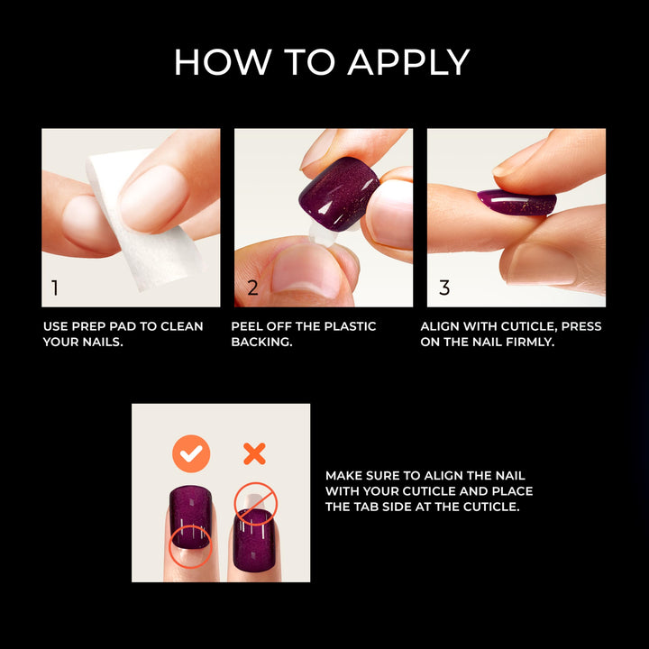 KISS imPRESS No Glue Mani Press On Nails, Color FX, 'This City', Dark Red, Short Size, Squoval Shape, Includes 30 Nails, Prep Pad, Instructions Sheet, 1 Manicure Stick, 1 Mini File