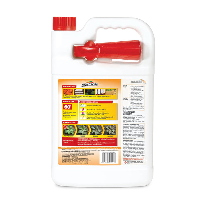 Spectracide Weed & Grass Killer, Use On Driveways, Walkways and Around Trees and Flower Beds, 1 Gallon (RTU Spray) Retail $12.49