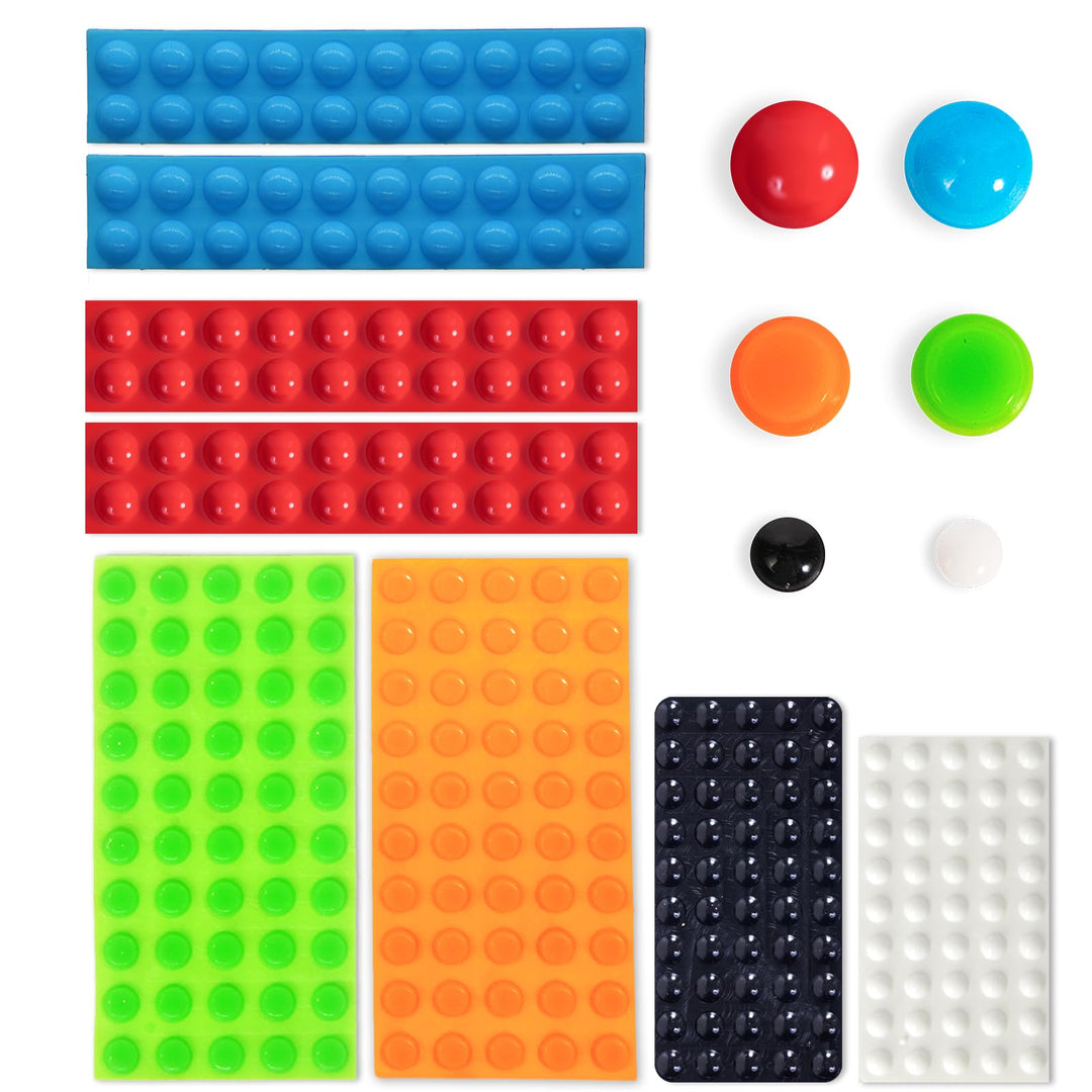 BLEWAY Bump Dots for Visually Impaired 180Pcs Combo Pack - Low Vision Aids Braille Stickers Raised Tactile Dots for Elderly, Blind (Yellow&Red&Blue&White&Black) Retail $9.99