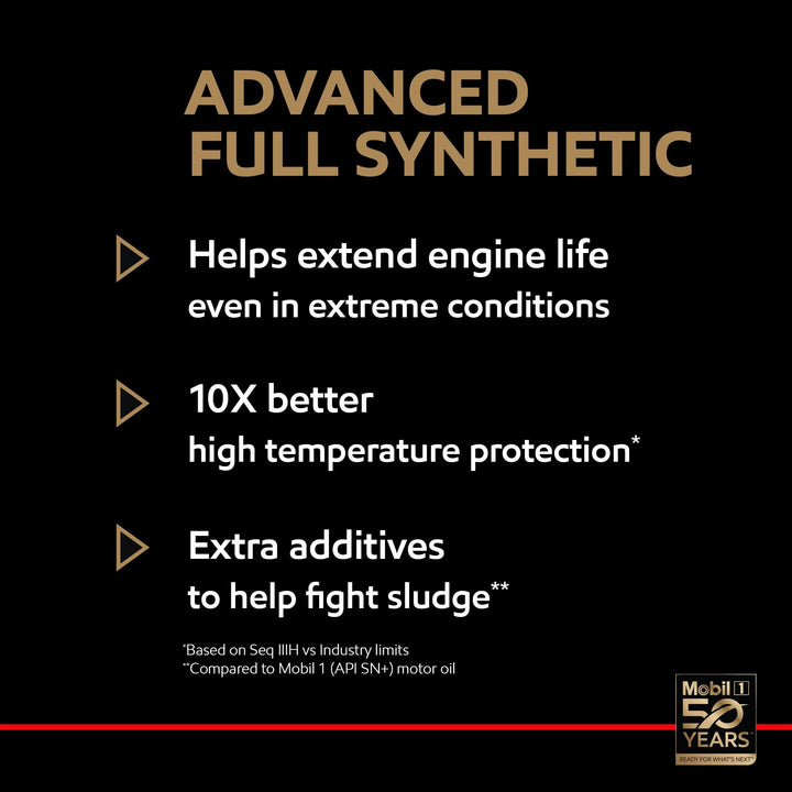 Mobil 1 Advanced Full Synthetic Motor Oil 5W-30, 5 Quart Retail $29.97