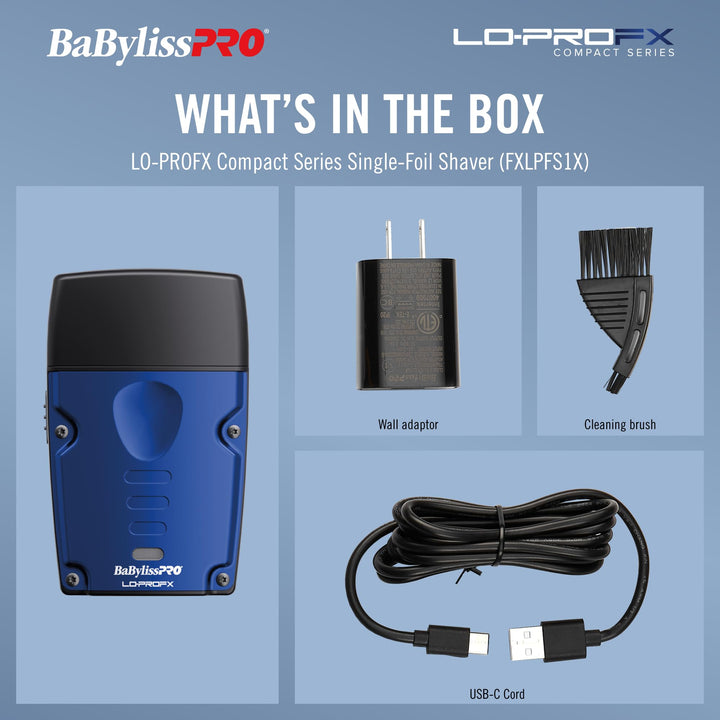 BaBylissPRO High-Performance Compact LO-PROFX Single Foil Shaver