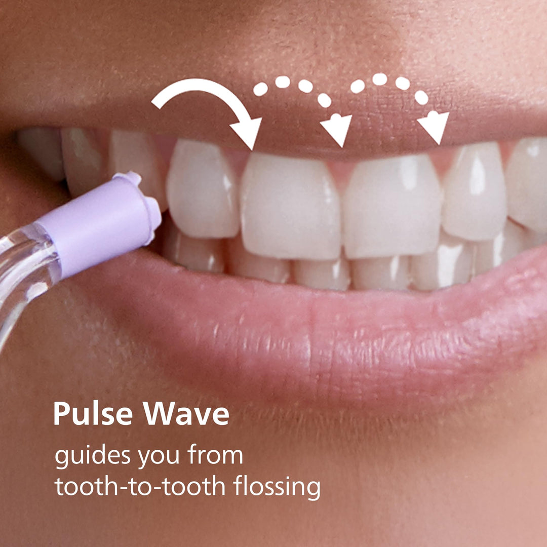 Philips Sonicare Cordless Power Flosser 3000 - Water Flosser with Innovative Quad Stream Technology, Oral Irrigator with 2 Flossing Modes and 3 Pressure Levels, IPX7 Waterproof, Black, HX3826/23