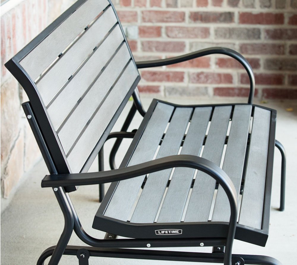 LIFETIME 60276 Glider Bench, Harbor Gray Retail $223.99