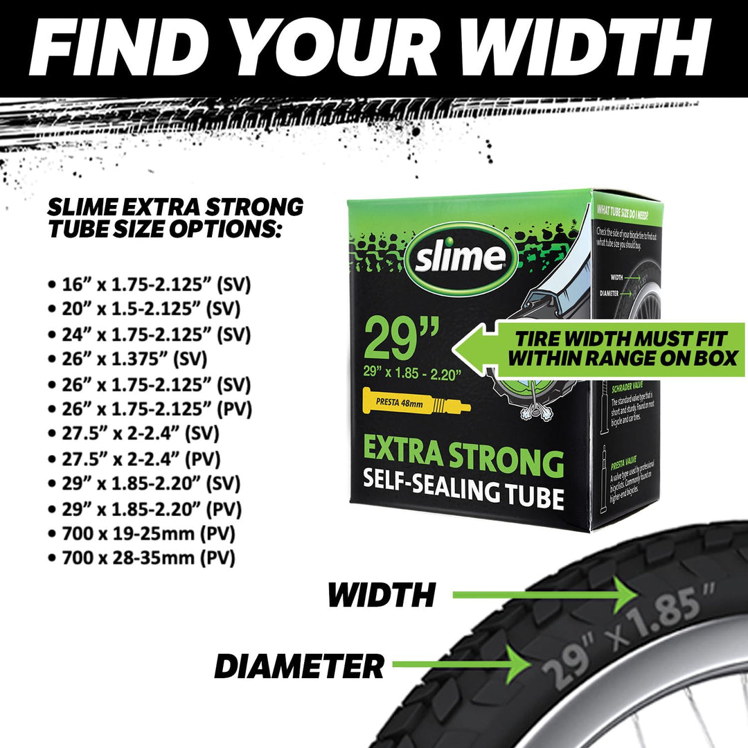 Slime Extra Stong Self-Sealing Tube 27.5" x 1.75-2.3" Schrader