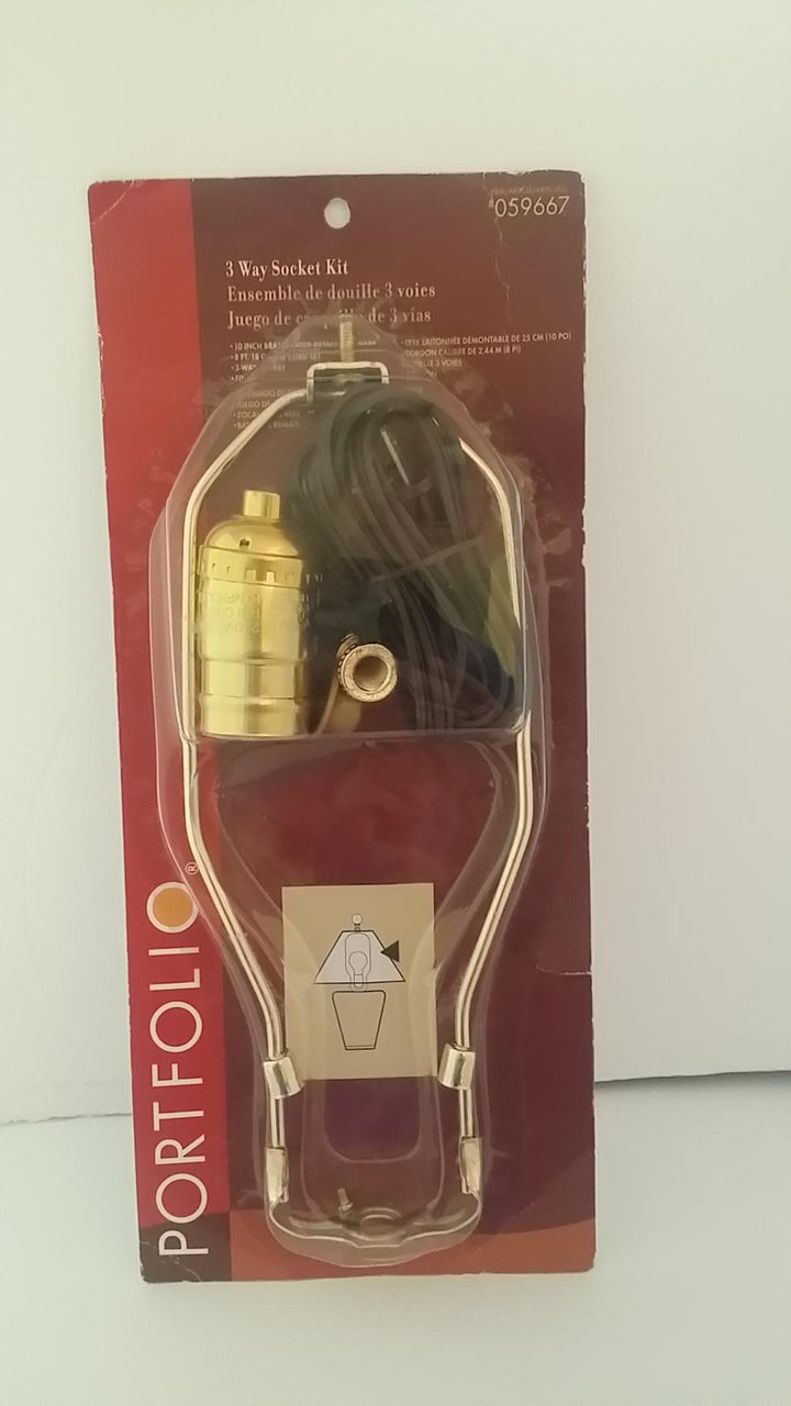 Portfolio 3-Way 250-Watt Brass Lamp Socket