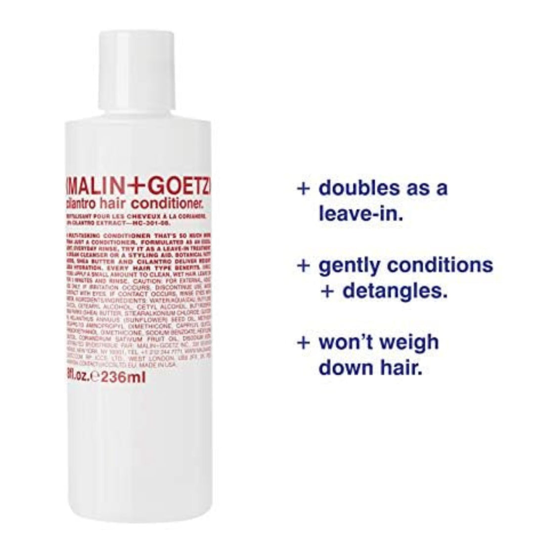 MALIN+GOETZ Cilantro Hair Conditioner 16 oz | Everyday Essential Conditioner with Cilantro Extract, Shea Butter, Fatty Acids | Hydrates, Detangles, Reduces Frizz | Vegan, Cruelty-Free