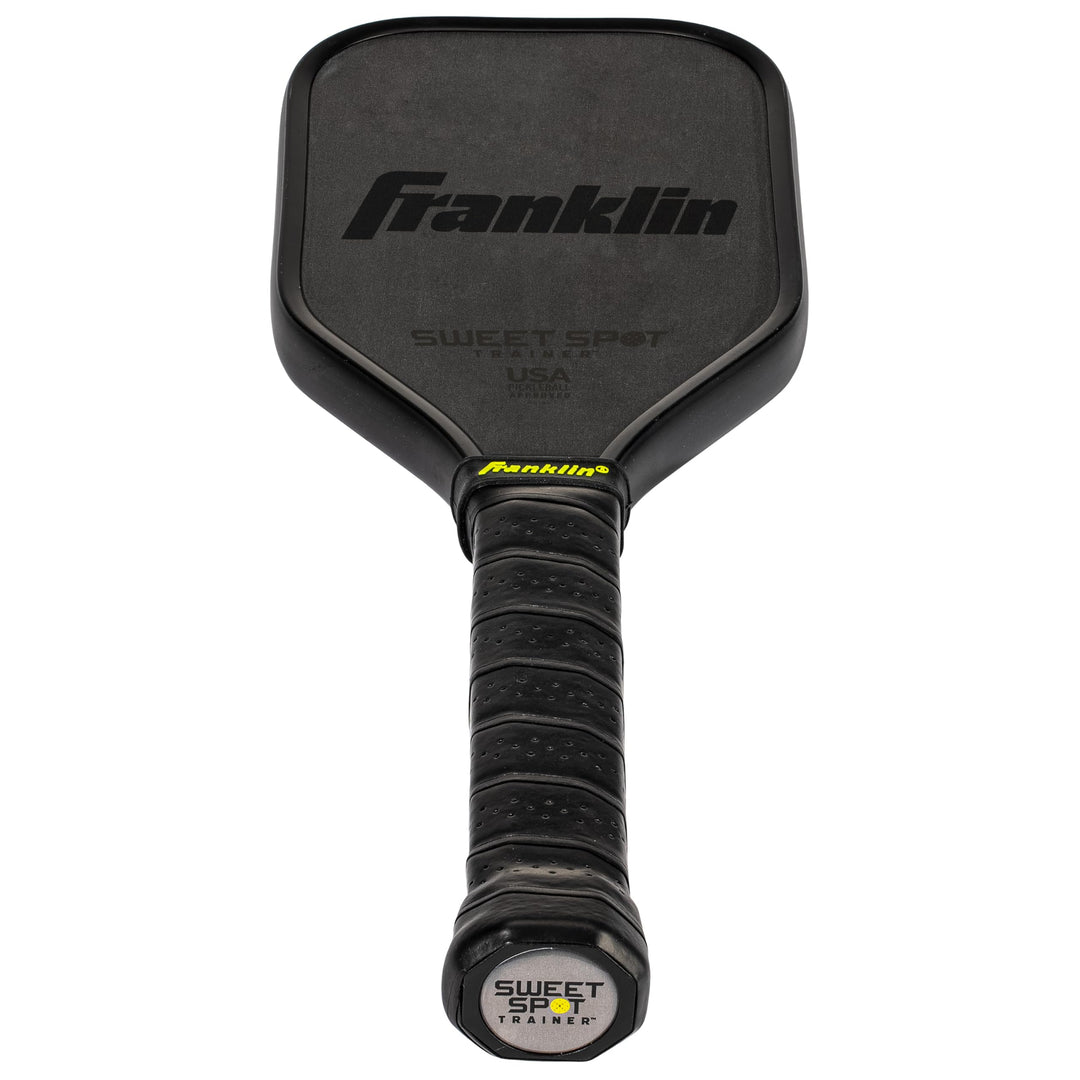 Franklin Sports Sweet Spot Training Pickleball Paddle - The Original Pickleball Trainer Practice Paddle - Mini Head + Extra Long Handle for Shot + Swing Training - 16mm Core + T700 Carbon Face