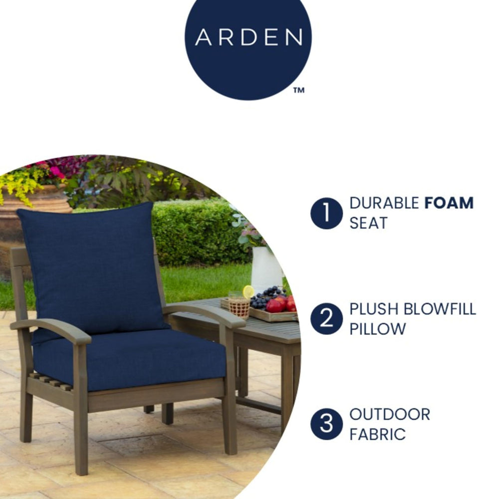 Arden Outdoor Foam Deep Seat Cushion Set, 22 in x 24 in, Weather-Proof, Rain-Proof, Fade Resistant Patio Cushion, Bottom and Back Cushion for Chair, Sofa, and Couch Bright Moss Green Leala Retail $46.64