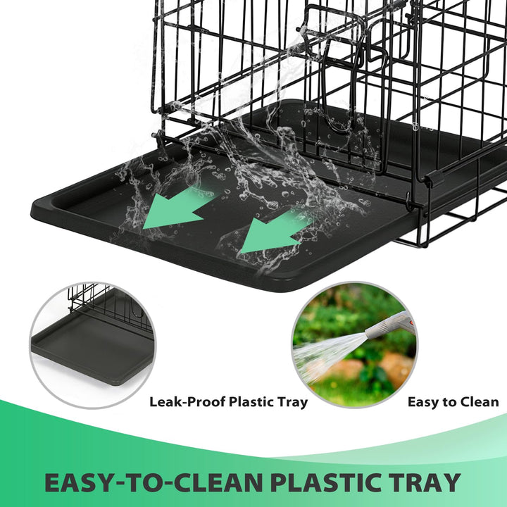 BestPet | Dog Crate | 18" | Black | Foldable Metal Kennel with Single Doors, Secure Slide-Bolt Latches, Leakproof Tray | Portable Dog Cage for Small Breeds | for Travel, Indoor & Outdoor Use Retail $22.99