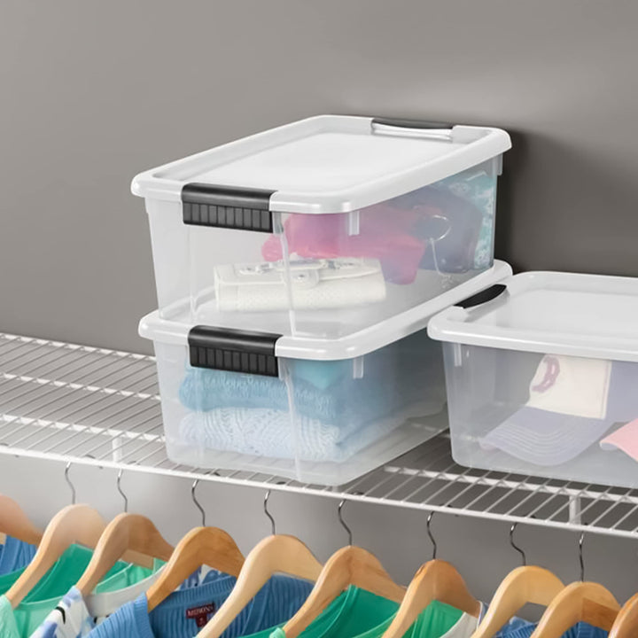 STERILITE 19848006 Ultra Storage Tote with Titanium latches, 18 Quart Retail $15.83