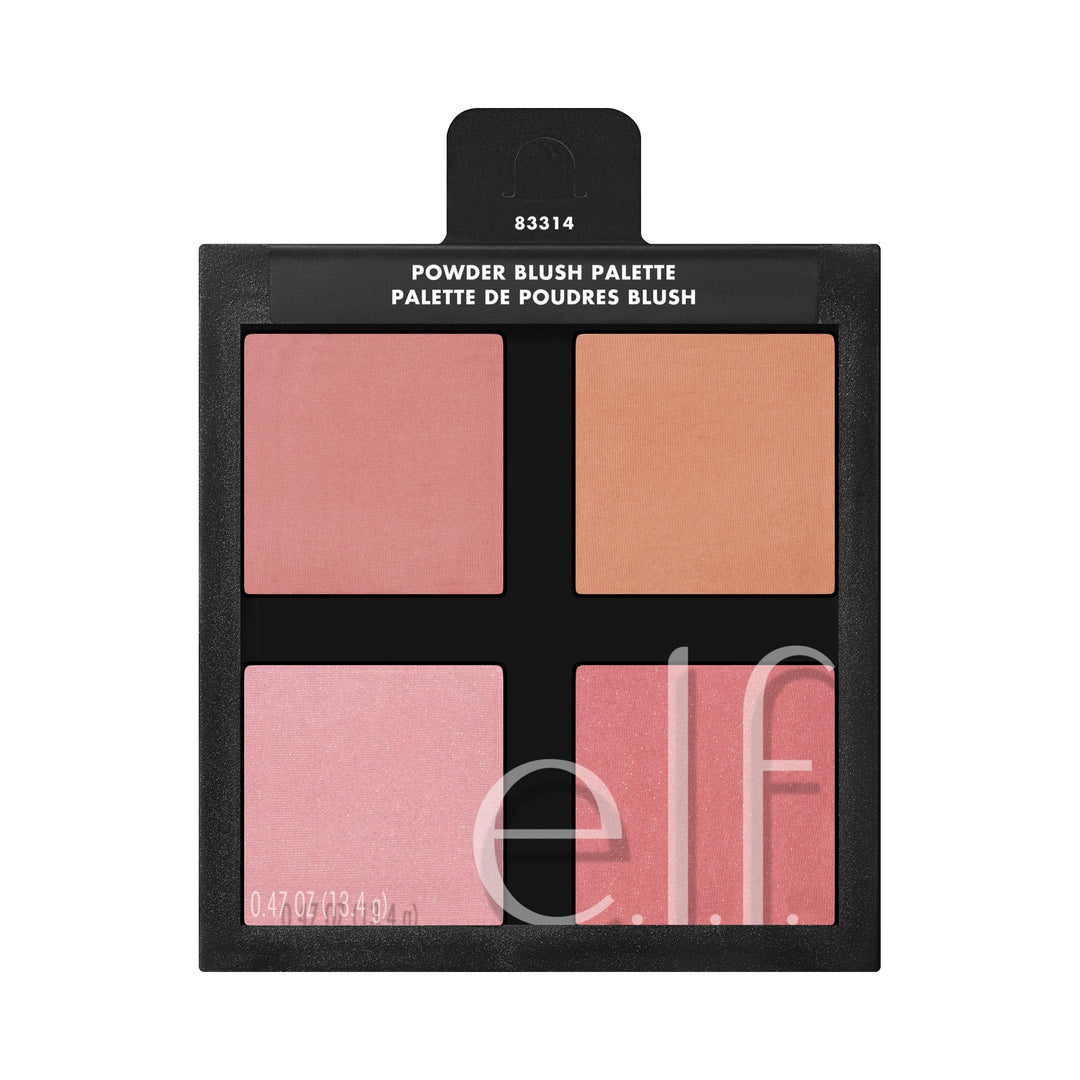 e.l.f. Cosmetics Powder Blush Palette, Four Blush Shades for Beautiful, Long-Lasting Pigment, Light Retail $10.00