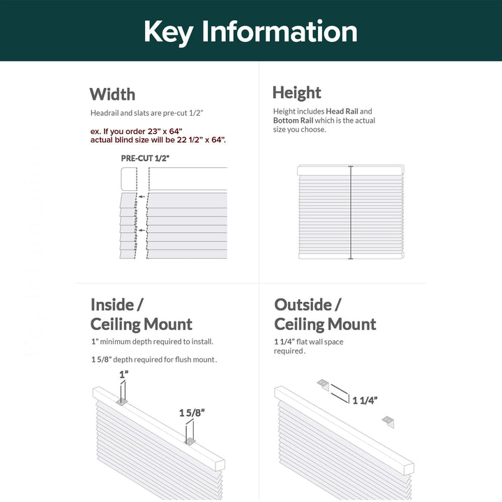 CHICOLOGY Blinds for Windows, Mini Blinds, Window Blinds, Door Blinds, Blinds & Shades, Camper Blinds, Mini Blinds for Windows, Horizontal Window Blinds, Midnight White (Blackout), 23" W X 36" H