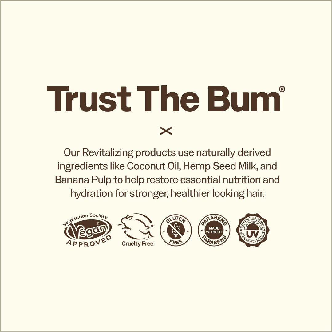 Sun Bum Revitalizing 3 in 1 Leave In Conditioner - Anti Frizz Detangler - Color Friendly with UV Protection - Enriched with Coconut Oil and Banana - 4 oz