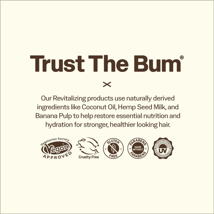 Sun Bum Revitalizing 3 in 1 Leave In Conditioner - Anti Frizz Detangler - Color Friendly with UV Protection - Enriched with Coconut Oil and Banana - 4 oz