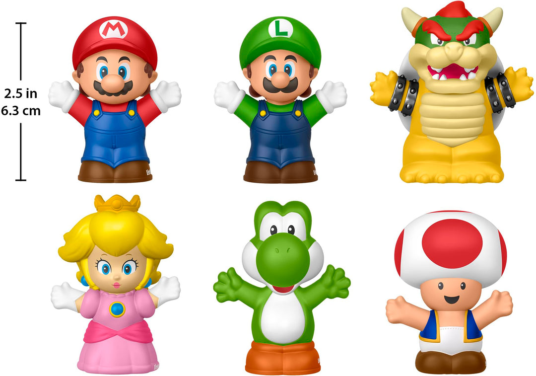 Fisher-Price Little People Toddler Toy My Mario 6-Piece Character Figure Set for Preschool Pretend Play Kids Ages 18+ Months Retail $19.97