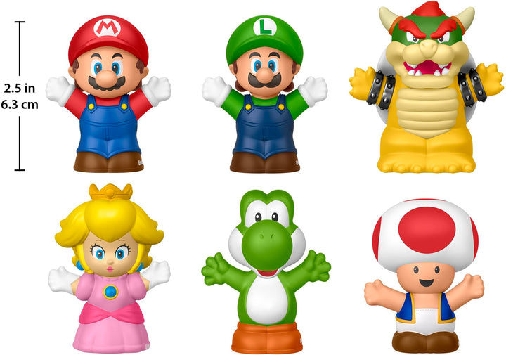 Fisher-Price Little People Toddler Toy My Mario 6-Piece Character Figure Set for Preschool Pretend Play Kids Ages 18+ Months Retail $19.97