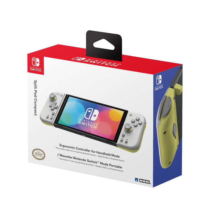 HORI Switch Split Pad Compact (Light Gray / Yellow) Retail $49.99