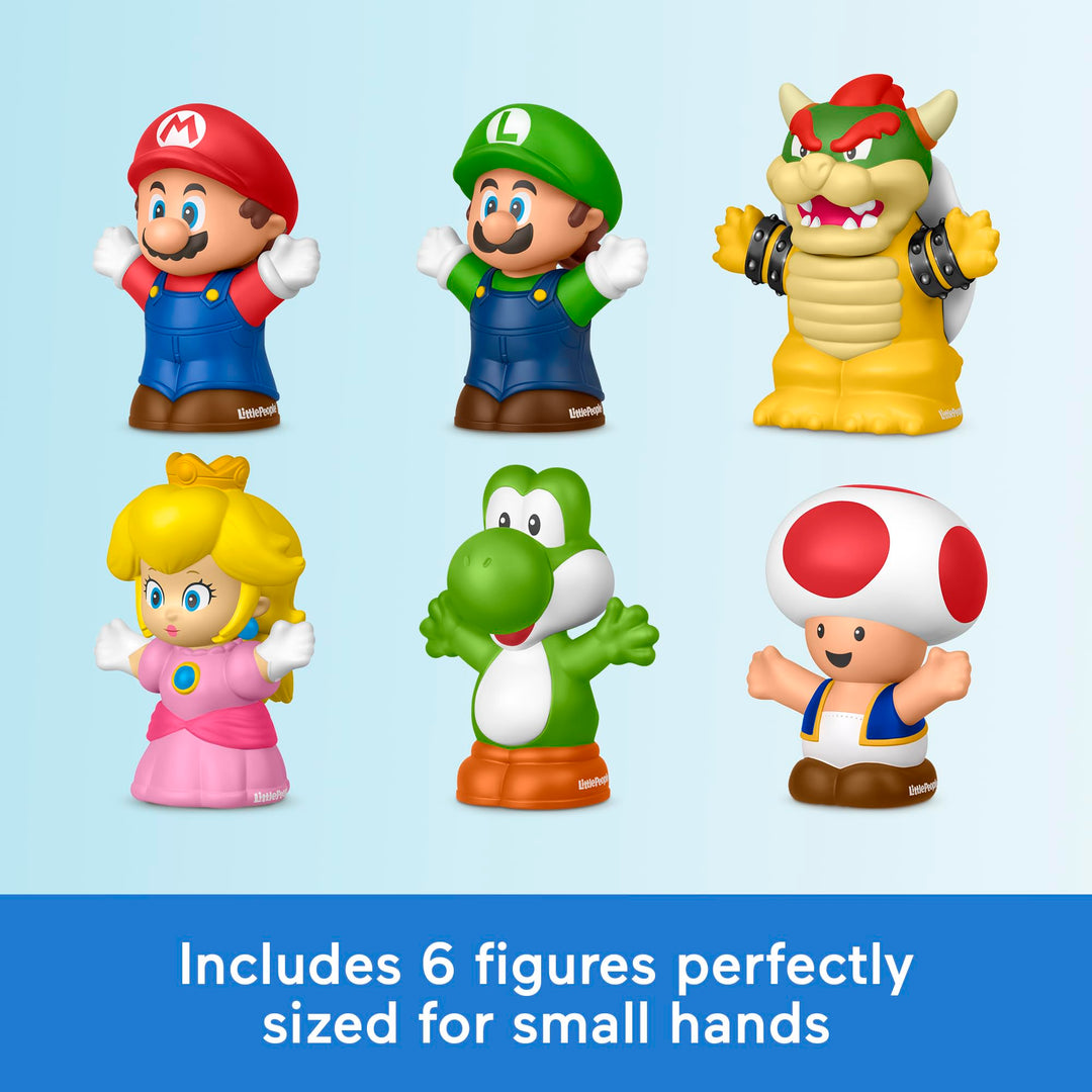 Fisher-Price Little People Toddler Toy My Mario 6-Piece Character Figure Set for Preschool Pretend Play Kids Ages 18+ Months Retail $19.97