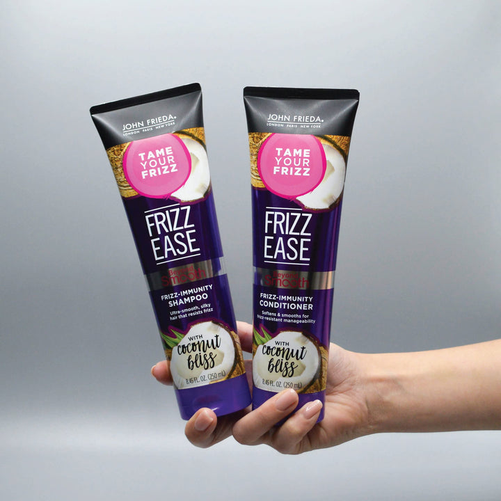 John Frieda Frizz Ease Beyond Smooth Conditioner, Anti-Humidity & Frizz-Resistant, Smooths Texture, Cleanses Unmanageable Hair, Infused with Pure Coconut Oil, 8.45 Oz