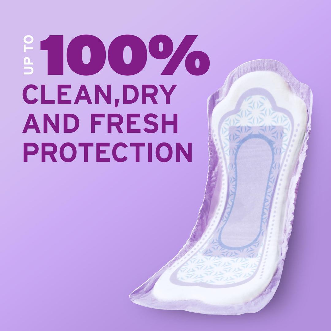 Poise Incontinence & Postpartum Pads for Bladder Leaks, 3 Drop Light Absorbency, Regular Length, 54 Count, Packaging May Vary