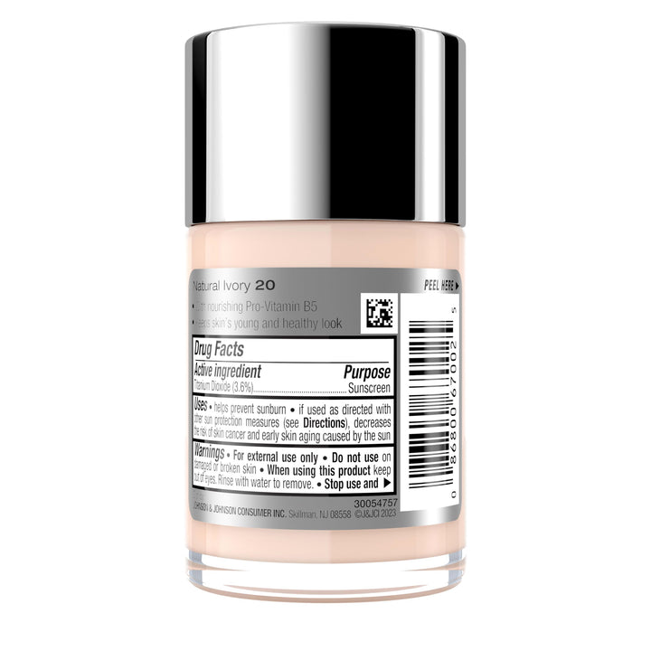 Neutrogena Healthy Skin Liquid Foundation Makeup with Broad Spectrum SPF 20 Sunscreen, Lightweight, Medium Coverage Makeup with Sunscreen and Pro-Vitamin B5, Natural Ivory 20, 1 fl. oz Retail $19.79