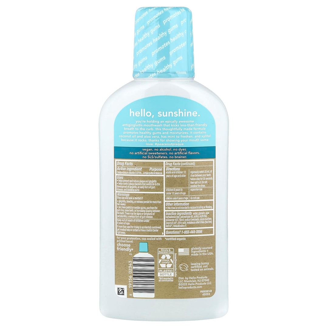 Hello, Mouthwash, Antigingivitis, Natural Mint, 16 fl oz - 2 Pack