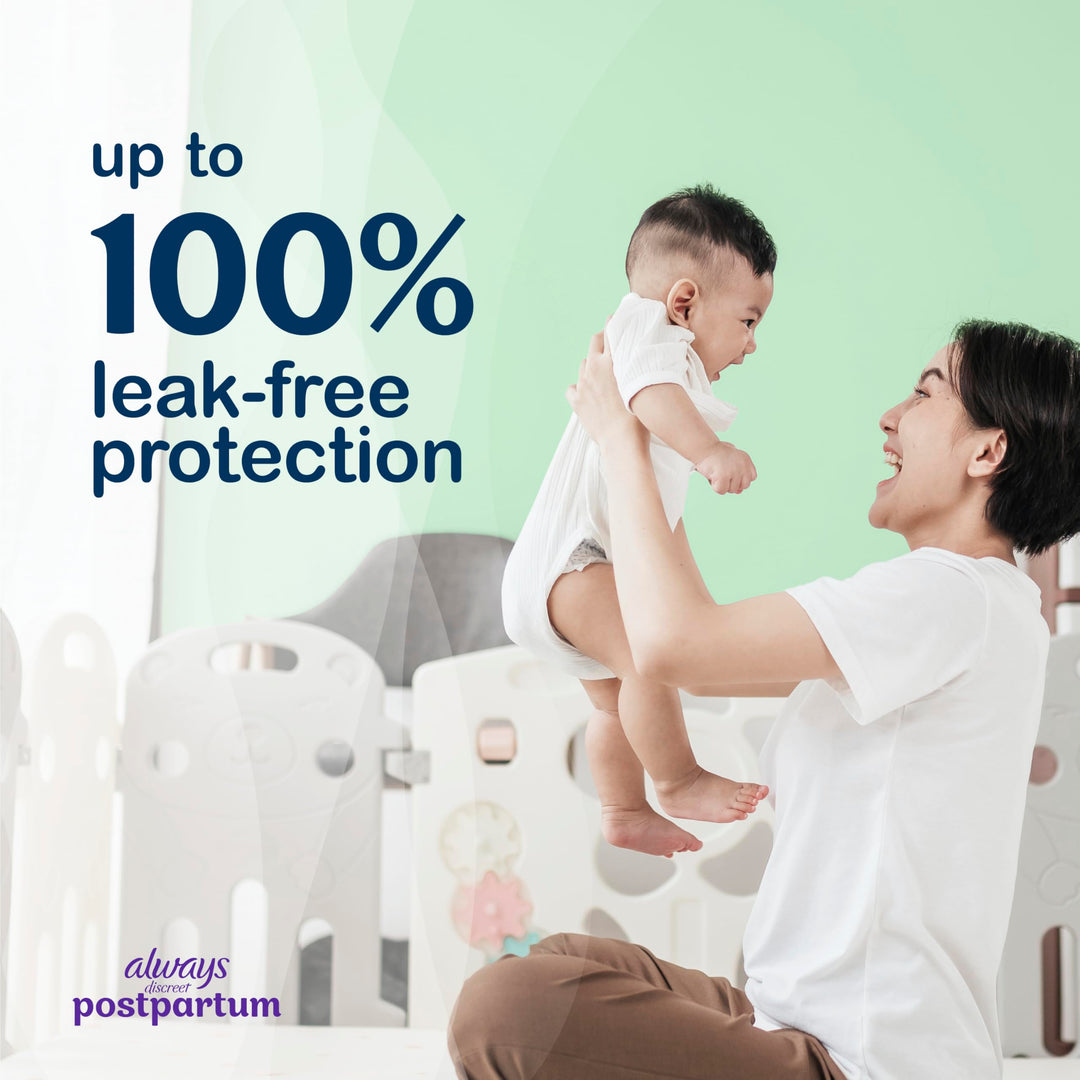 Always Discreet Postpartum and Adult Incontinence Underwear for Women, Small/Medium, Maximum Protection, 14 Count