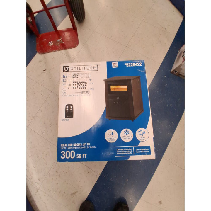 Utilitech Infrared Wood Cabinet Heater with Adjustable Thermometer Model:5228422