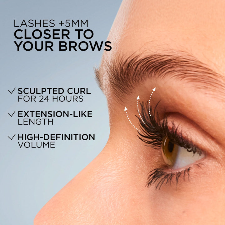 L'Oreal Paris Extensionist Mascara, Lengthening, Volumizing, and Curling Formula For a Lash Extension Eye Makeup Look, Washable Blackest Black Retail $15.99