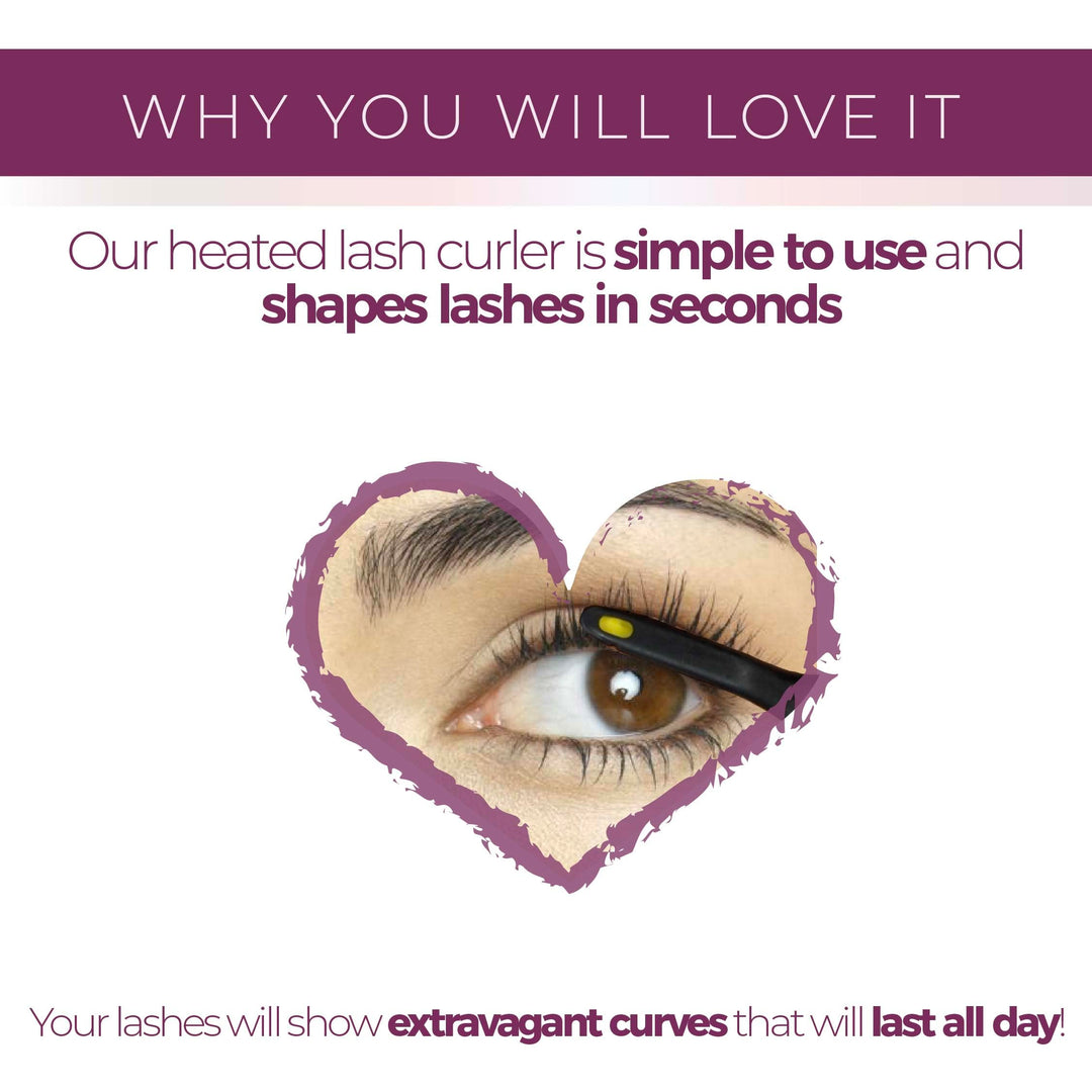 Blinc Heated Lash Curler, Heated Eyelash Curler Comb, Electric Eyelash Curler for Long Lasting Curls, Battery Included