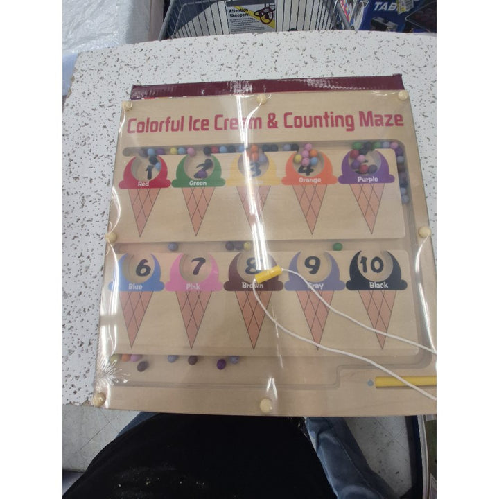 Unbranded Colorful Ice Cream Counting Maze - Educational Toy