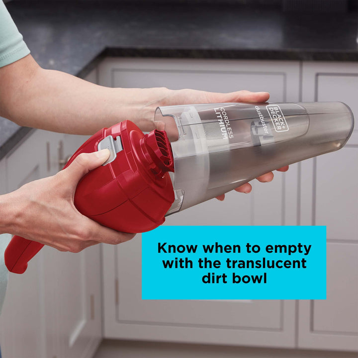 BLACK+DECKER Dustbuster QuickClean Handheld Vacuum, Cordless, Lightweight & Portable, Ergonomic Design, Red Retail $39.99