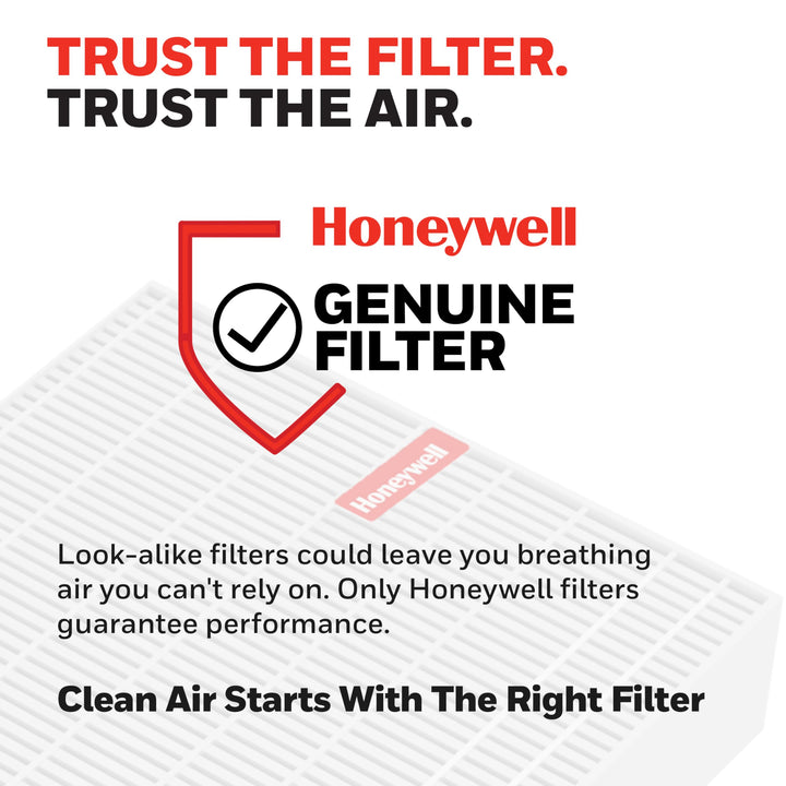 Honeywell HEPA Air Purifier Filter R, 1-Pack for HPA 100/200/300, 3000 and 5000 Series - Airborne Allergen Air Filter Replacement Targets Wildfire/Smoke, Pollen, Pet Dander, and Dust