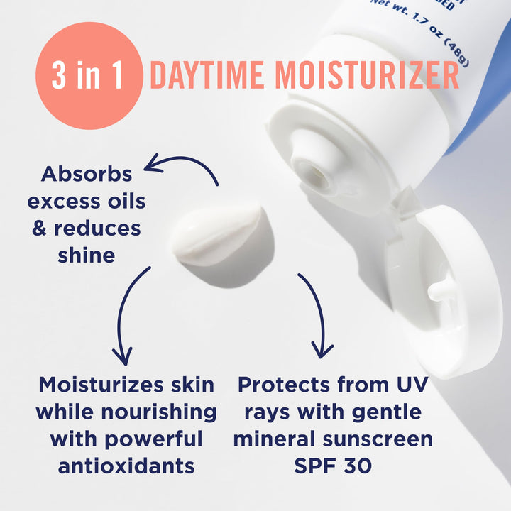 PanOxyl AM Oil Control Moisturizer, NEW Sheer Formula, Absorbs Excess Oil and Reduces Shine, with Mineral Sunscreen for Acne Prone and Oily Skin - SPF 30 - 1.7 oz
