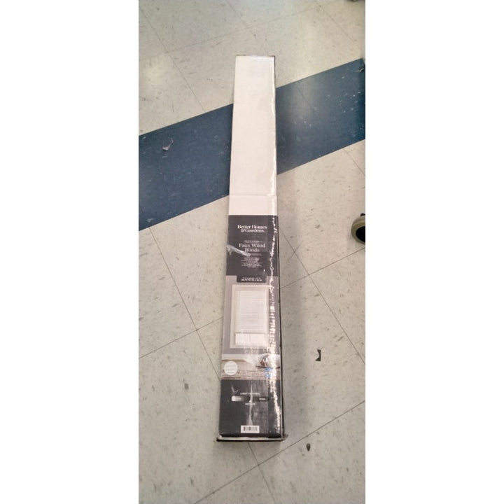 Better Homes & Gardens 2  Cordless Faux Wood Horizontal Blinds  White  39x64