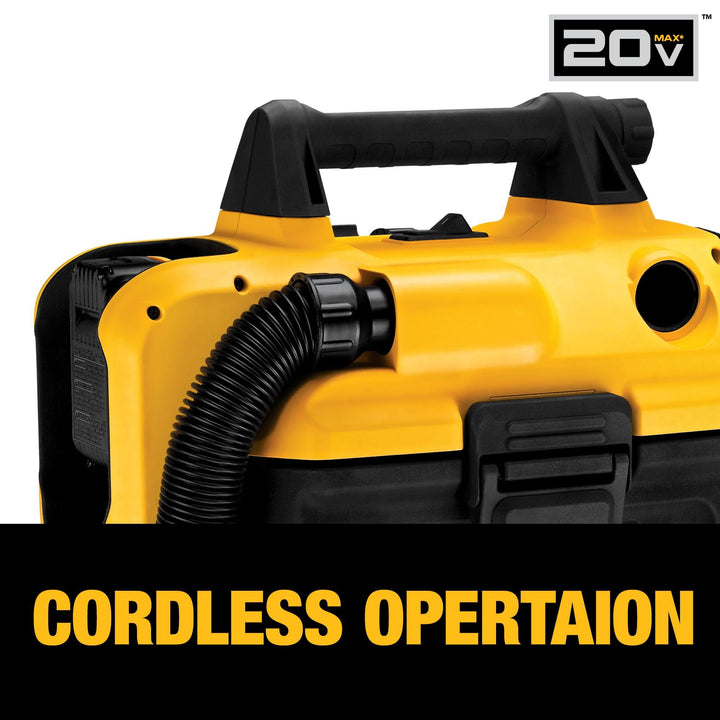 DEWALT 20V MAX Cordless Shop Vac, Wet Dry Vacuum Cleaner, Portable 2 Gallon Wet Dry Vac, Strong Suction Shop Vacuum with Hepa Filter, Tool Only (DCV580H) Retail $199.00