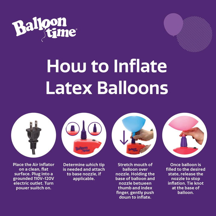 Balloon Time Electric Air Inflator and Deflator - Powerful Portable Electric Air Pump for Balloons, Balloon Arch, Party Decorations, Inflatables, and Air Mattresses Retail $27.99
