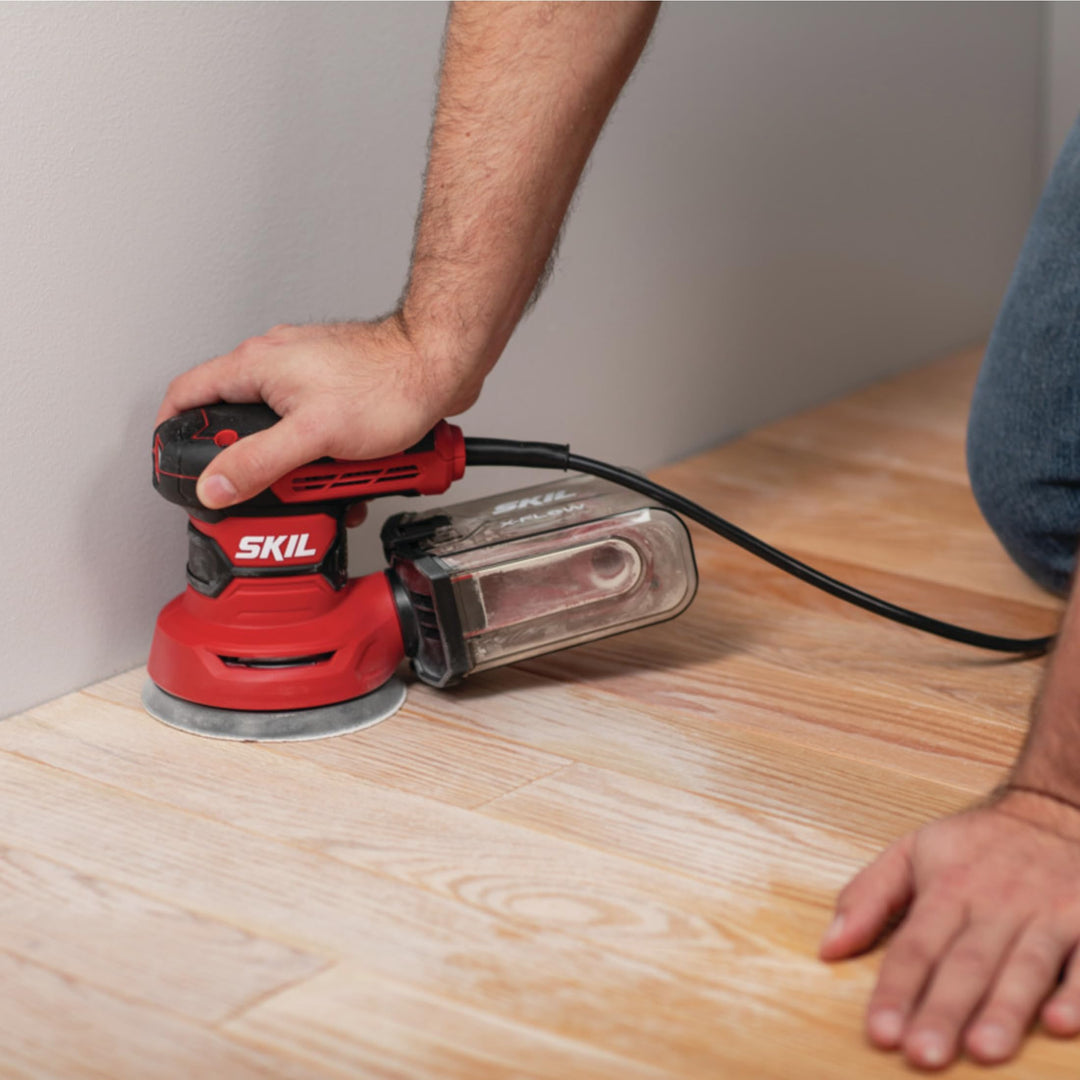 SKIL 5Ã¢â‚¬Â Random Orbital Sander with Cyclonic Dust Box & 3pc Sanding Sheet - SR211601, Multicolor